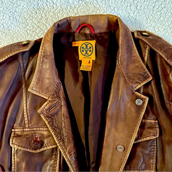 Tory Burch Sgt Pepper Leather Jacket - size 12 - Picture 5 of 7